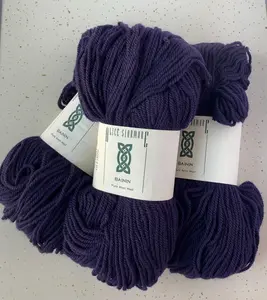 Alice Starmore Banin, Lot of 6 Hanks, Classic British Aran Weight Yarn, Color 598 Mulberry, Traditional Yarn, Great for Sweaters or Felting