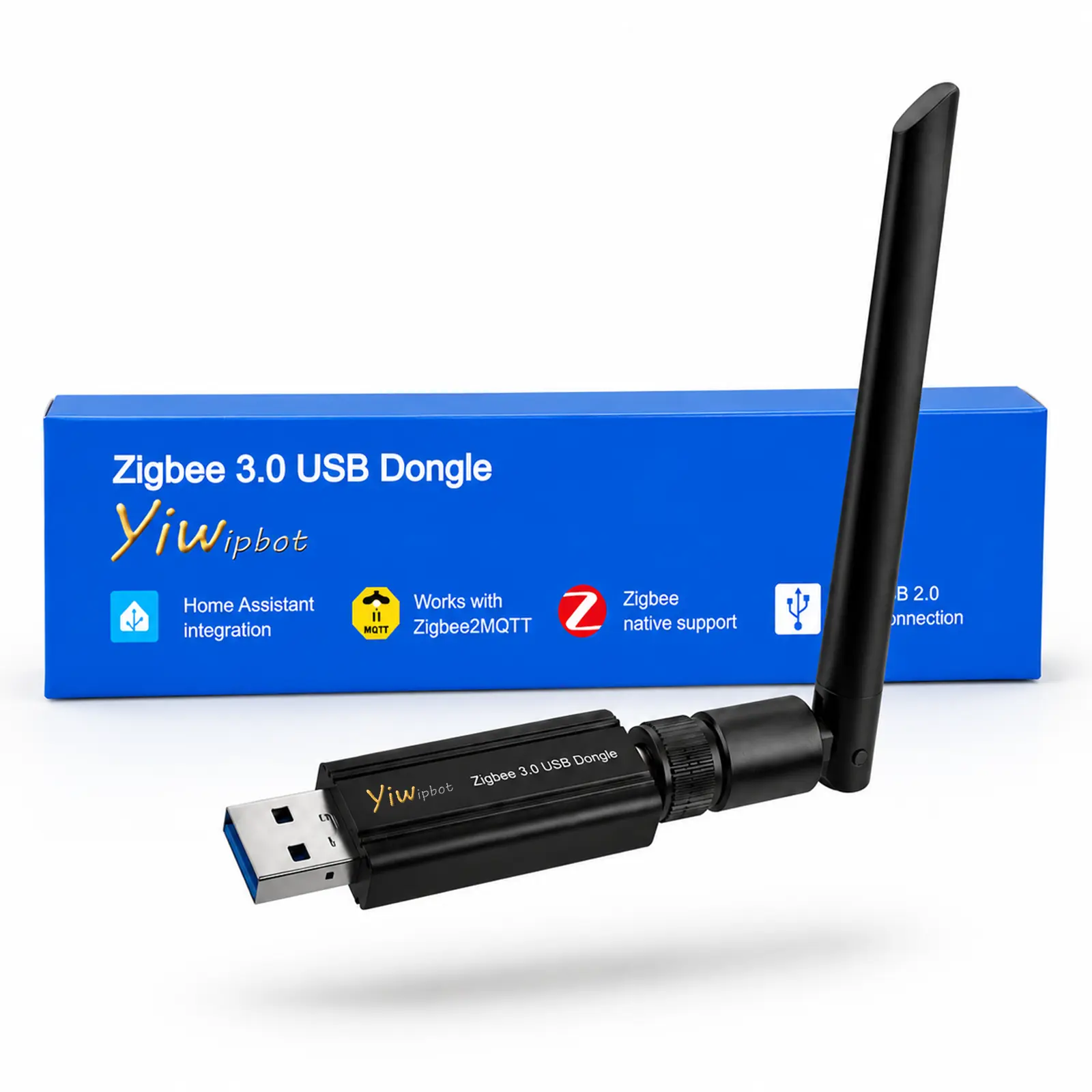 Yiwipbot Zigbee 3.0 USB Dongle Coordinator EFR32MG24, 5dBi Antenna Smart Home Controller for Home Assistant, OpenHAB & Zigbee2MQTT