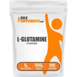 BulkSupplements - L-Glutamine Powder - Amino Acid - Protein Powder - Workout Supplement - 500g - 5g per Serving