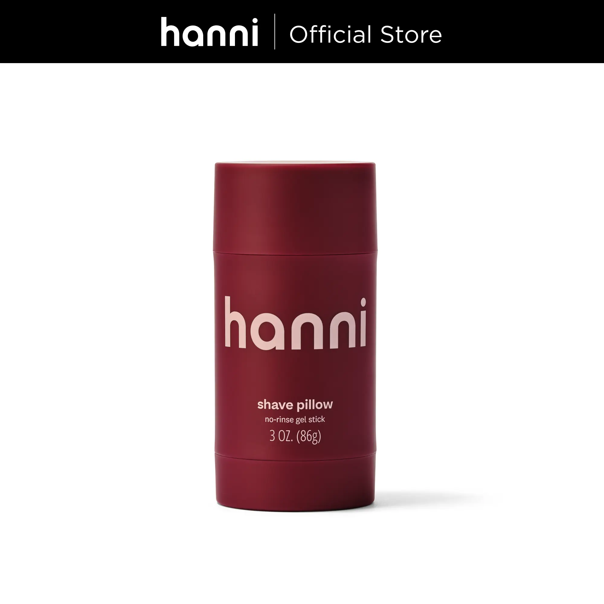 [Hanni Official] Shave Pillow - No-Rinse Gel Stick for Dry Shaving & Moisturizing - 3 oz - Travel-Friendly Formula for Comfortable Shaving
