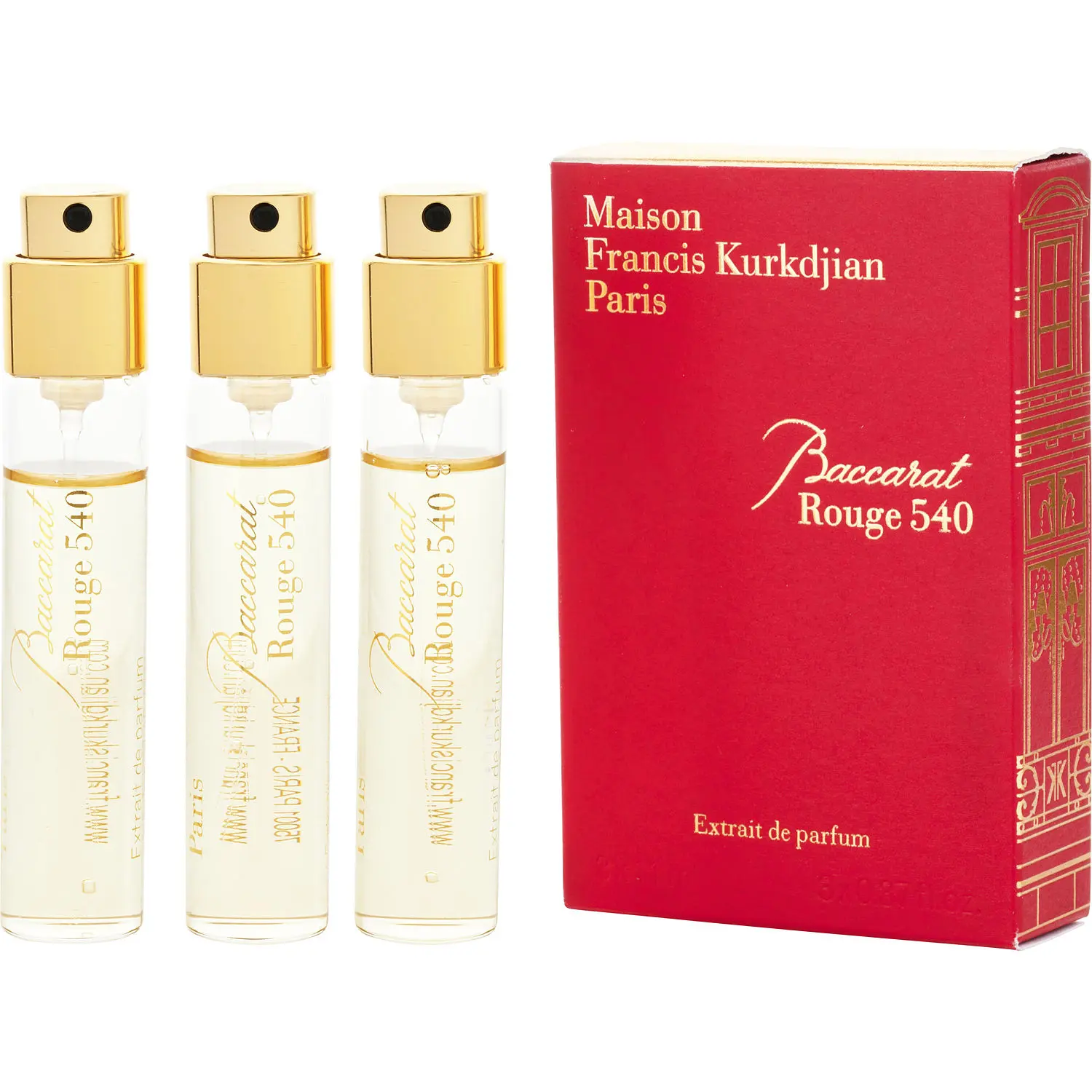 Maison Francis Kurkdjian Baccarat Rouge 540 Set-Extrait De Parfum Spray Refill 0.37 Oz X 3 For Unisex Maison Francis Kurkdjian Baccarat Rouge 540 Set-Extrait De Parfum Spray Refill 0.37 Oz X 3 For Unisex
