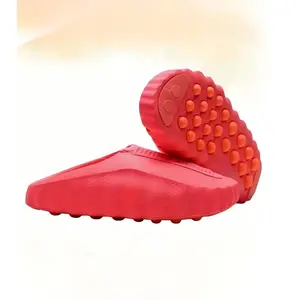 Trendy Red Slip-On Slippers, Mind 001 Recovery Footwear for Men, Post-Workout Comfort