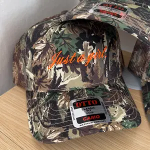 Just a Girl Camo Trucker Hat for Women - Hunting Hat