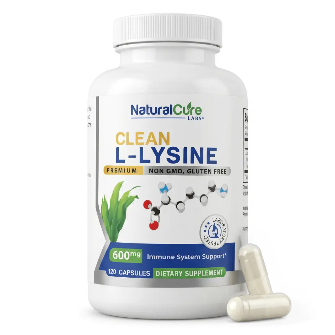Clean L-Lysine 600mg – Supports Immune Function, Muscle Health & Recovery - 120 Capsules