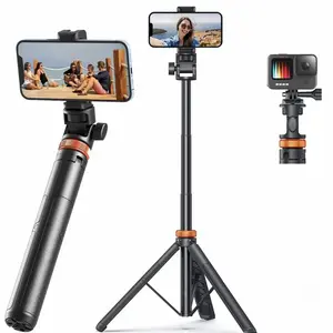 67" Phone Tripod for iPhone/Android & Selfie Stick with Remote, Upgraded Stand, Compatible with iPhone 16/15/14/13, Travel-Friendly & Stable