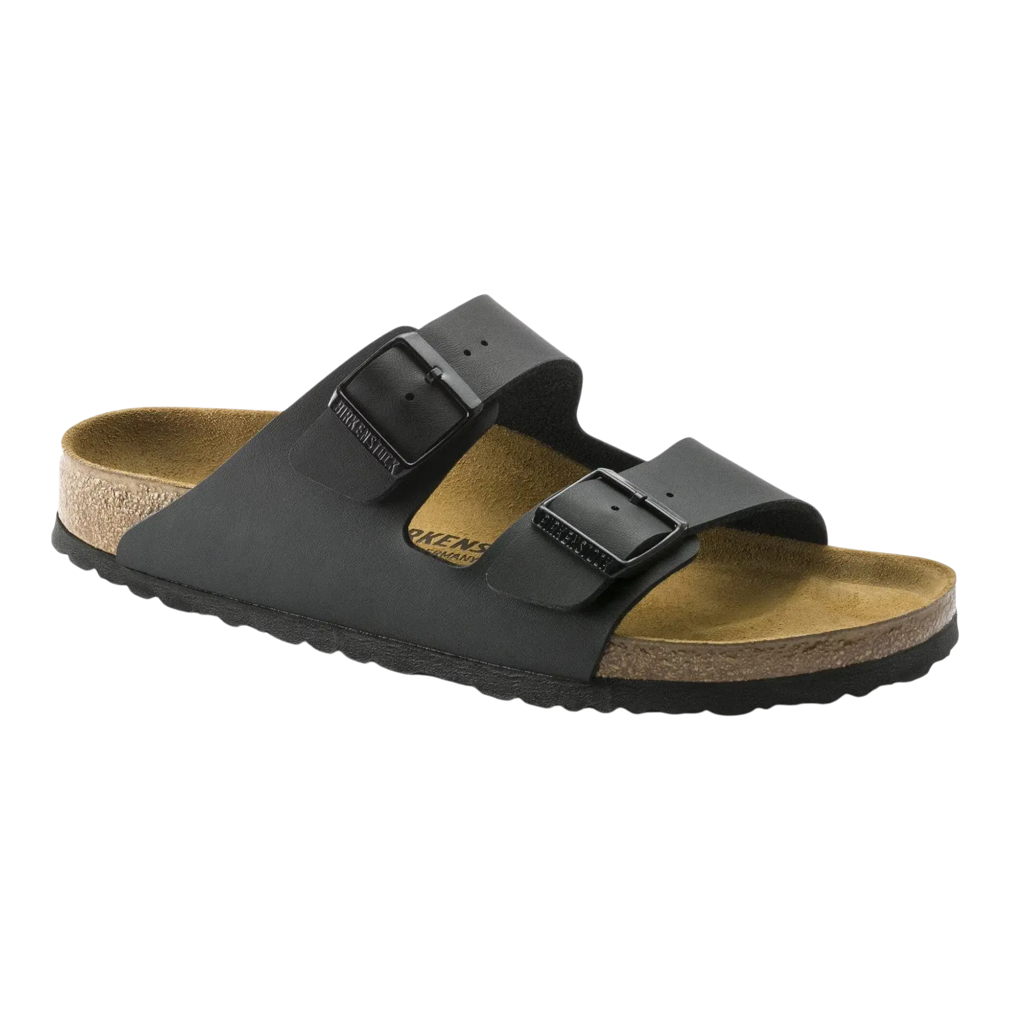 Birkenstock Arizona Sandal in Black Birko-Flor | Two-Strap