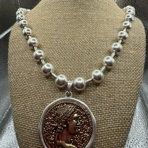 Klinn Mixed Metal Roman Coin Necklace
