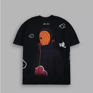 PowerFit x Anime Tobi "Premium" Oversized Tee Heavyweight Pure Cotton Men's Bottoming Shirt Trendy Loose Cartoon Print Short-Sleeved T-Shirt gift fan