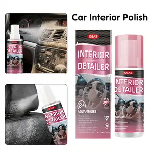 Two Bottle Interior Detailer Restorer Polishes for Leather Plastic Rubber User Friendly TrimRestorer Safe Auto Detailing Supplies 15 Oz Kit UV Protection Car