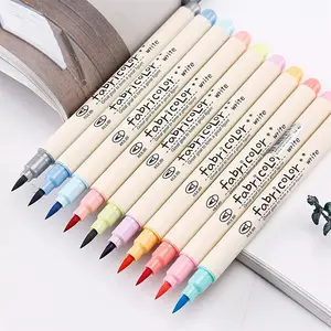 [Back To School] 10-color Soft-tip Brush Pens - Perfect for Calligraphy Art & Stationery! Art School Supplies Art Drawing Supplies