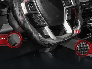 Carbon Fiber Flat Bottom Steering Wheel for Ford F150 2015 - 2020