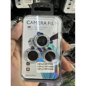 Glitter lens protector | For iPhone 16/15/14/13/12/11 rear camera Cellphone Accessories