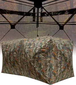 Twister.ck Portable Pop-Up Hunting Blind - 270° See-Through Windows & Silent Door, Waterproof Lightweight Camouflage Tent for Deer Turkey Hunting 58*2"x58"x66" vertical space