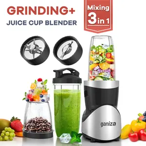Ganiza Smoothie Blender with 14-Piece Combo Set Includes 4 BPA-Free Cups & 6-Blade Cross Blade for Smoothies Juices & More 800W
