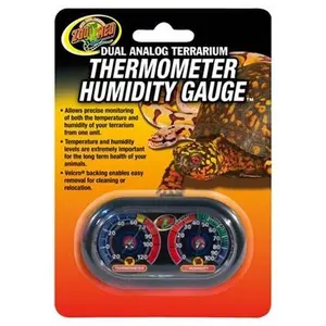 Zoo Med Dual Analog Thermometer/Humidity Gauge