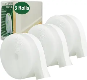 49   Weather Stripping Door Seal, Draft Seal Tape for Doors, Draft Seal Insulation Tape Strip, Under Door Seal Strip for Window and Door Bottom 3 Rolls Total 49ft (Width 35mm)