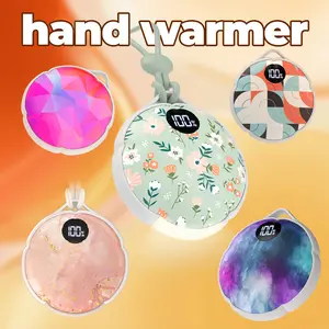 FrSara Hand Warmers 3-Level Heat w/Strip 4000mAh Last 10 Hours Light & Display Hangable Rechargeable Electric Hand Warmer Gift for Outdoors Camping Hiking Skiing Raynauds & Christmas