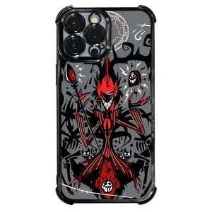 1 PC The Demon Alastor Phone Case Hazbin Hotel Electroplating Process Protective Cover With Reinforced Cushioning And Collision Prevention Suitable For iPhone 17 16 15 14 13 Pro Max Cover Casing Accessories