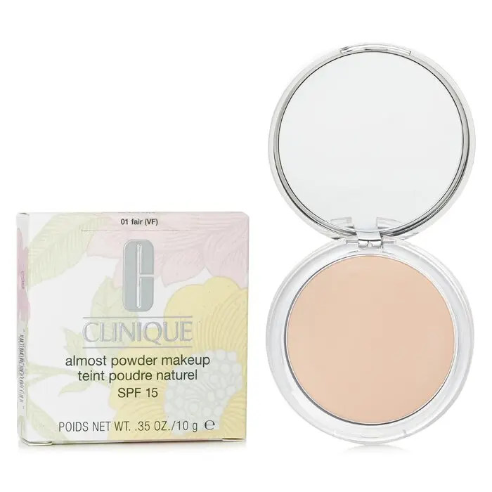 Clinique Almost Powder Makeup SPF 15 Cosmetic Buildable Powder Foundation - No. 01 Fair, Smooth, Antioxidant-Infused, 10g/0.35oz