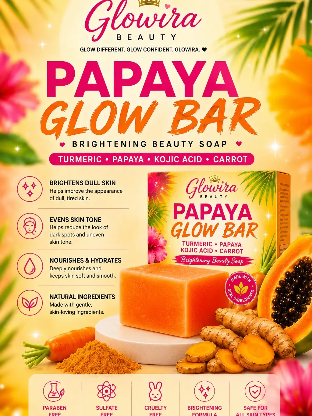 handmade glow brigthening soap