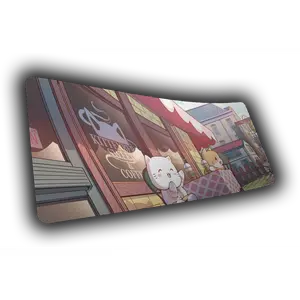 Kittenberg Cafe Deskmat – Cute Cat Cafe Gaming Mouse Pad | Catscapades Collection