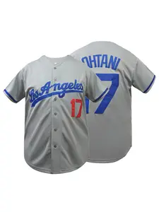 Men's Letter & Figure Embroidered Baseball Jersey, Stylish Jersey, Casual Loose Short Sleeve V Neck Baseball Top for Fall & Winter, Sportswear for Training & Competition Unisex