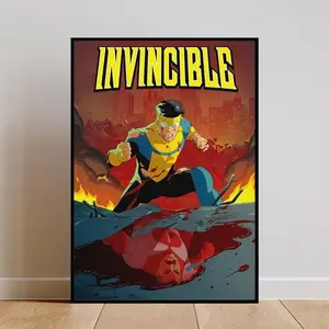 Invincible Poster - High-Quality Superhero Wall Art for Home & Office - Perfect Gift for Comic Fans & Collectors Room Decor Unframe-Style