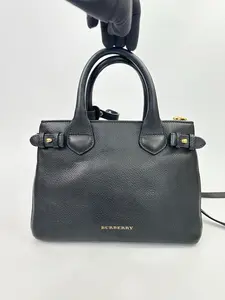 Pre-owned Burberry Check Canvas Tote Bag D0047