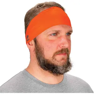 Ergodyne Chill Its 6634 Cooling Headband, Sports Headbands for Men and Women, Moisture Wicking, Orange Ergodyne