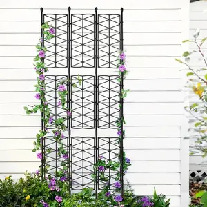 Metal Garden Trellis, 1 Set Metal Lattice Vine Frame, Outdoor Cucumbers, Vegetables, Vines, and Flowers Climbing Support Frame