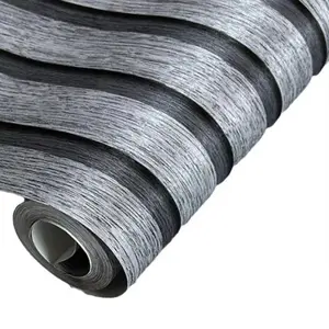 Wood Grain Wall Sticker, Self-Adhesive Waterproof Wallpaper, Grid Stripe Design, Home Living Room Bedroom Kitchen Decoration, Peel And Stick Wallpaper Designs