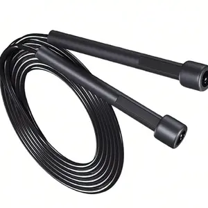 Jump Rope - Durable Black Rope with Clips, Ideal for Cardio and Resistance Training, Versatile for Various Fitness Activities exercise