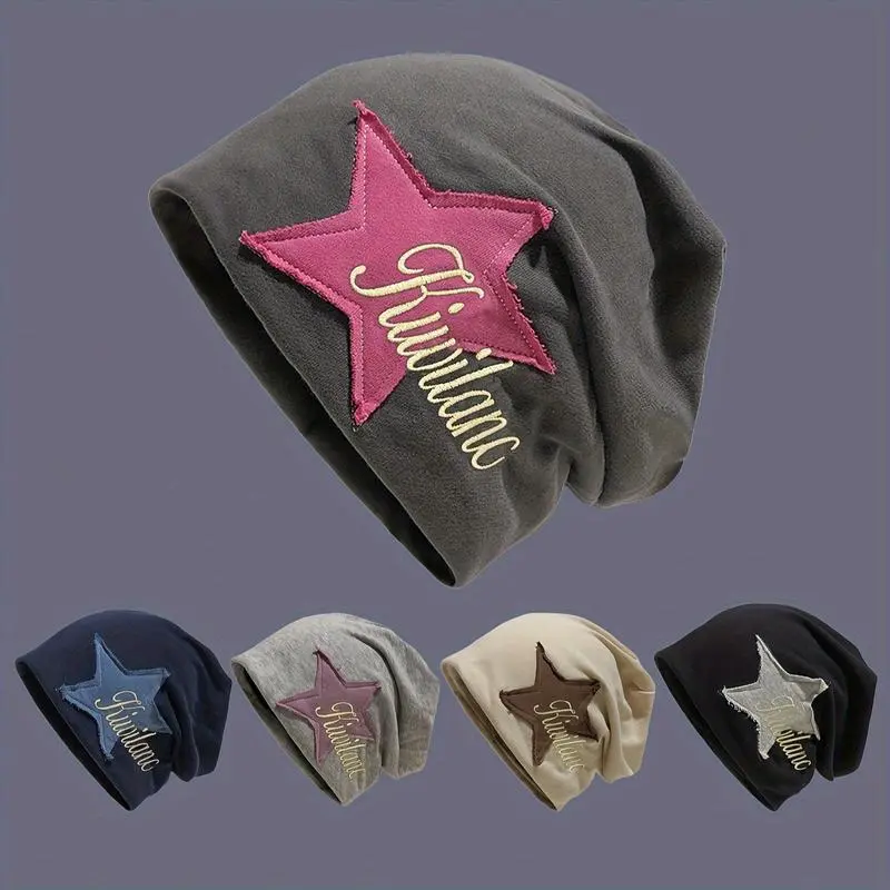 Fashion Star Embroidered Beanie  Stretchy, Lightweight Hat for Men & Women  Trendy 'Fashion' Script Design  Perfect for Valentine’s Day, Casual Wear & Everyday Style