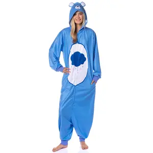Care Bears Hooded Union Suit Footless One Piece Costume Pajama For Men or Women