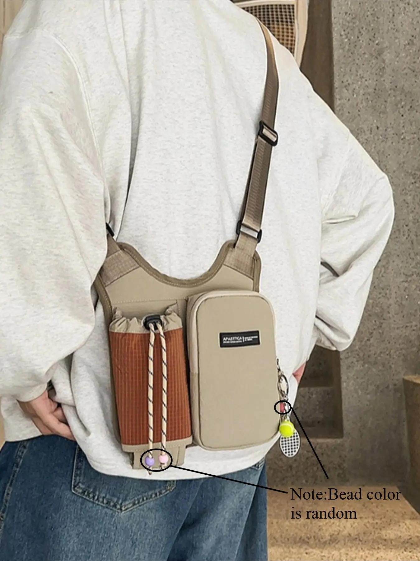 Men Women Outdoor Casual Water Bottle Crossbody Bag Colorblock Phone Pouch Lightweight Shoulder Bag Multi Functional Bag Spring Summer 2026 Multifunctional Portable Bag Lightweight Crossbody Bags