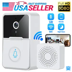 Wifi Smart Doorbell Wireless Security Intercom Video Camera Chime Door Bell Ring 2-Way Audio