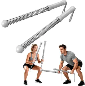 Poficot 2pcs Ropeless Battle Ropes for Home Gym Portable HIIT Workouts Small Space Travel Apartment Training Equipment for Men Women