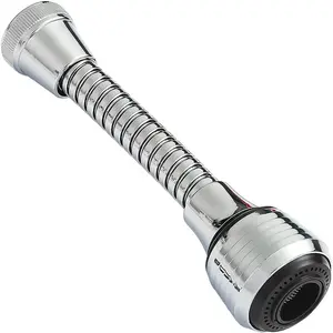 Flexible Faucet Sprayer Attachment 360 ? Kitchen Sink Aerator Extender ABS Polished Chrome for Cold Hot Water ()
