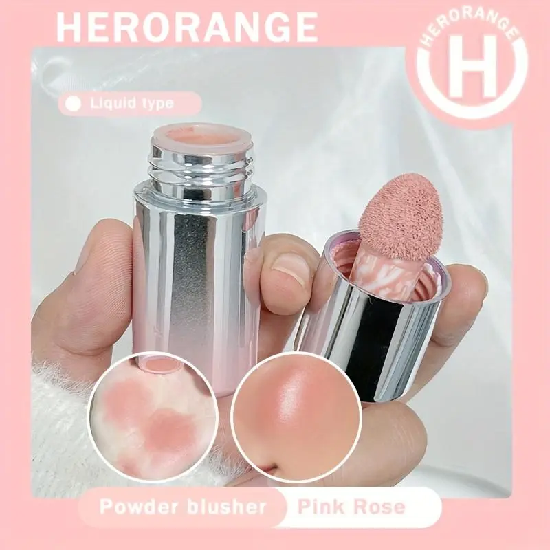 Long Lasting Radiant Liquid Blush, Rouge, 1 Piece Waterproof Blush Stick with Sponge Tip, Blush for Lip & Cheek, Makeup Product for Women & Girls, Cosmetic Glow Glam, Cosmetics Products