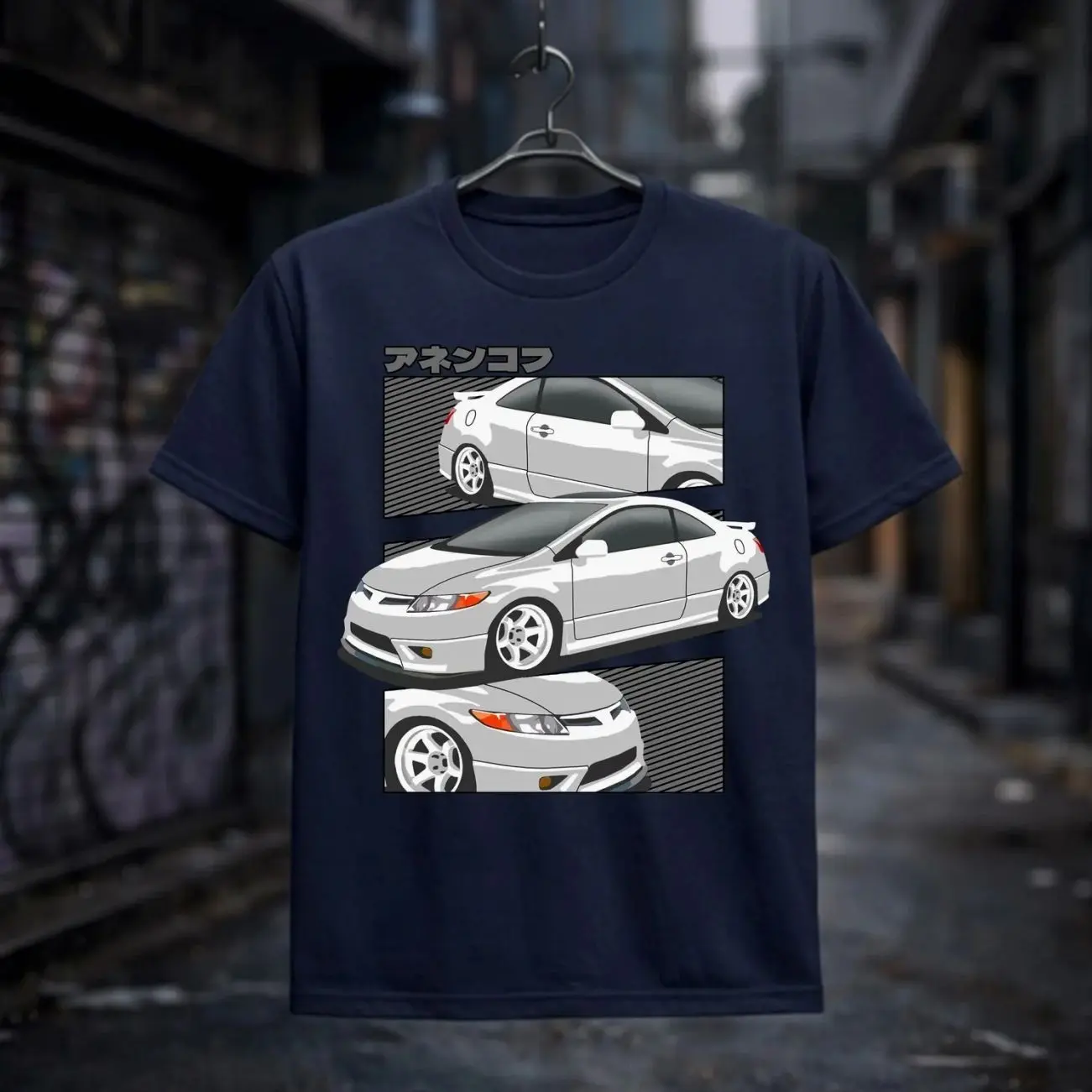 JDM Hatchback Civic FN2 Style T-Shirt, Japanese Car Streetwear 8th Gen Civic Type R Tee Sweatshirt Hoodie, Car Enthusiast and Fans Gift