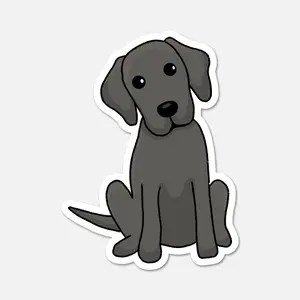 Shadow, The Black Labrador - Dog Sticker vinyl sticker
