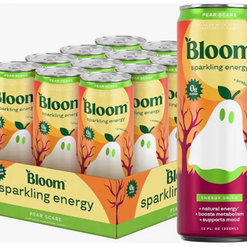 Bloom Sparkling Energy 12oz 12pk Pear Scare