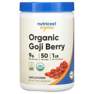 Nutricost Organic Goji Berry, Unflavored, 1 lb (454 g)
