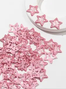 10pcs Women's Style Sweet Cool Girl Star Glitter Barrettes Hair Clips for Daily Use, Fashionable Cute Hair Accessories for Girls, Hair Clip Set