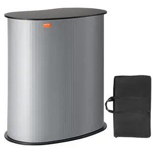 【Summervibes】VEVOR Portable Tradeshow Podium Table, 35.43" x 19.29" x 37.01", Display Exhibition Counter Stand Booth Fair with Wall, Foldable Promotion Retail Bar Table Pop Up Podium Counter with Carrying Bag