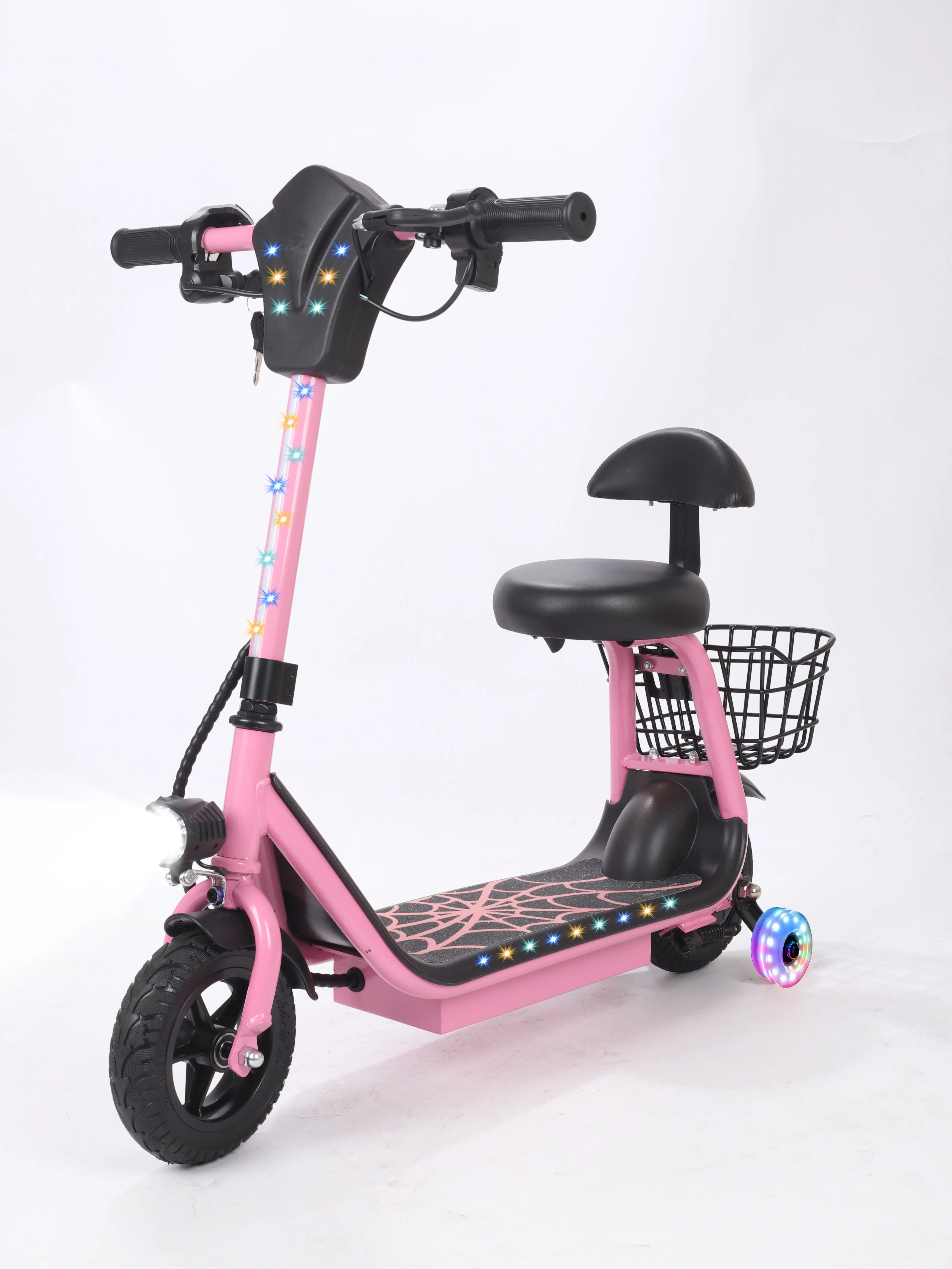 2-in-1 Kids Electric Scooter with Removable Seat & Basket, 250W Motor, 12mph Max Speed, 10Miles Range, Headlight & Brake Taillight, Smart App Parental Control, Ideal Gift for Kids Ages 4-10 (Sports & Outdoor Scooters Equipment)