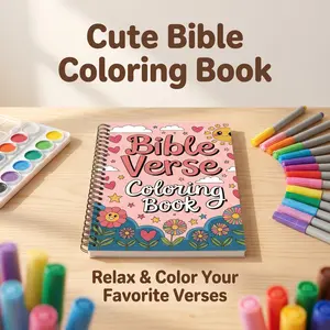 Faith-Themed Adult Prayer Coloring Book, 30 Unique Interior Designs, High-Quality Spiral Binding, for Meditation & Relaxation, Ideal Gift for Adults (Office Stationery Art Supply)