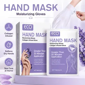 Eco Finest Lavender Hydrating Hand Mask Gloves - Deep Moisturizing & Repair for Dry Skin, Anti-Aging & Brightening, Calming Scent, Perfect for Daily Self-Care