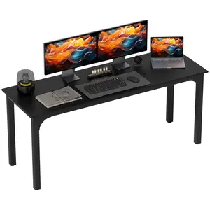HOMCOM Modern Simple Large Computer Desk, 70.9" Long Home Office Desk for Two Person, Multi-Purpose Computer Table for Home Office Study, Black