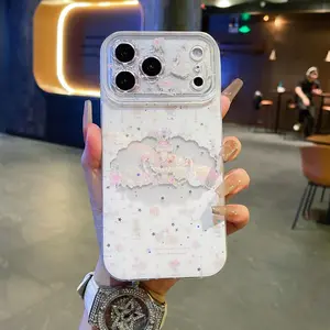 Swan Fountain Pattern Phone Case for iPhone 14-17 Pro Max, Elegant Anti-Drop Soft Cover, Protective Creative Design, Unique Style